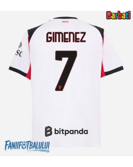 AC Milan Santiago Gimenez #7 Tricou Fotbal Replică 2025-26 Barbati Deplasare